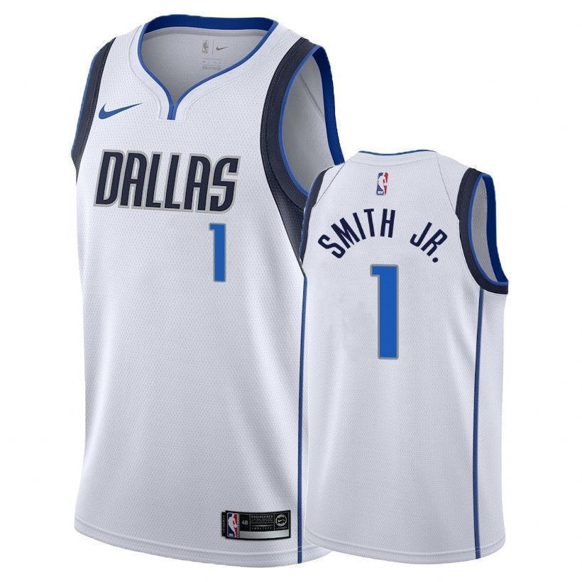 Dallas Mavericks Dennis Smith Jr. 1 Associatio White NBA Jersey Men's