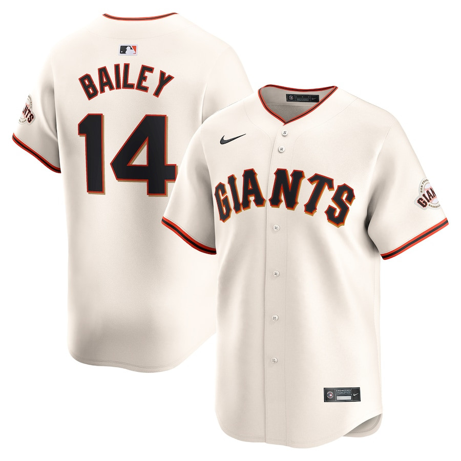 Patrick Bailey 14 San Francisco Giants Home Limited Cream MLB Jersey Men's