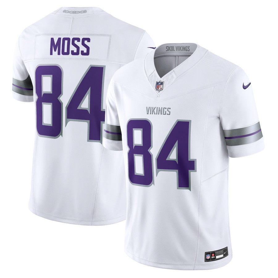 Randy Moss 84 Minnesota Vikings Alternate Vapor F.U.S.E. Limited White NFL Jersey Men's