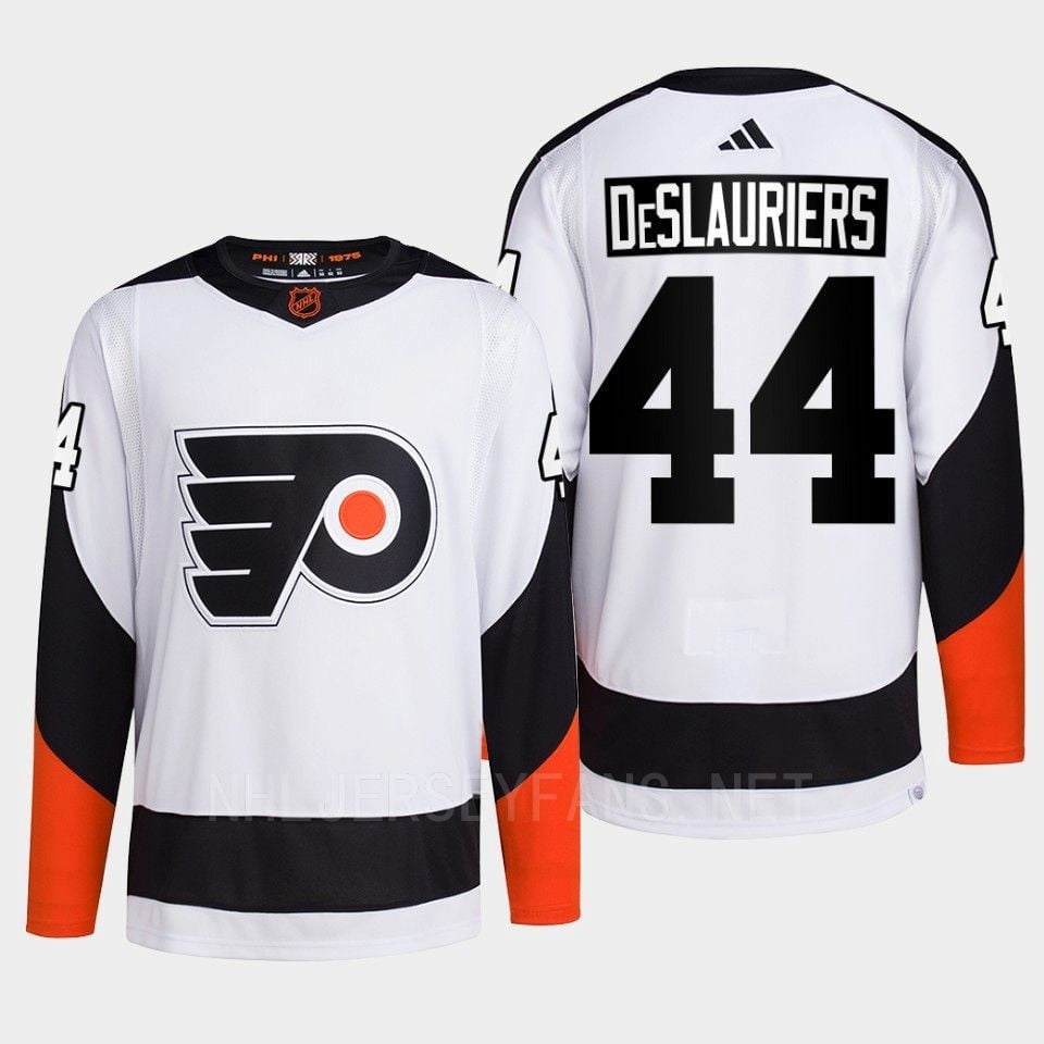 Philadelphia Flyers 2022 Reverse Retro 2.0 Nicolas Deslauriers 44 White Primegreen NHL Jersey Men's