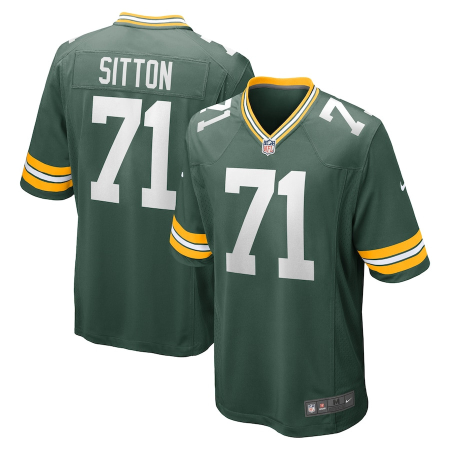Josh Sitton 71 Green Bay Packers Retired Game Green NFL Jersey Men's