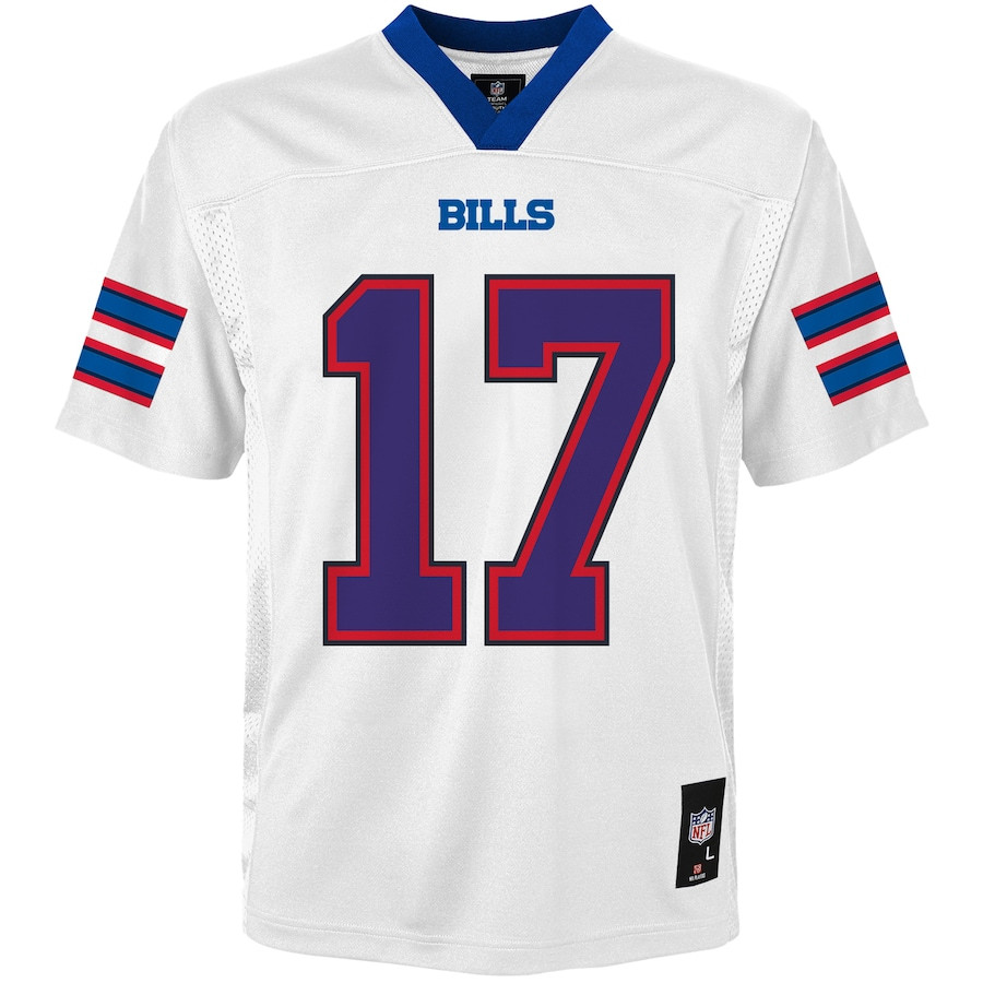 Josh Allen 17 Buffalo Bills White NFL Jersey Youth