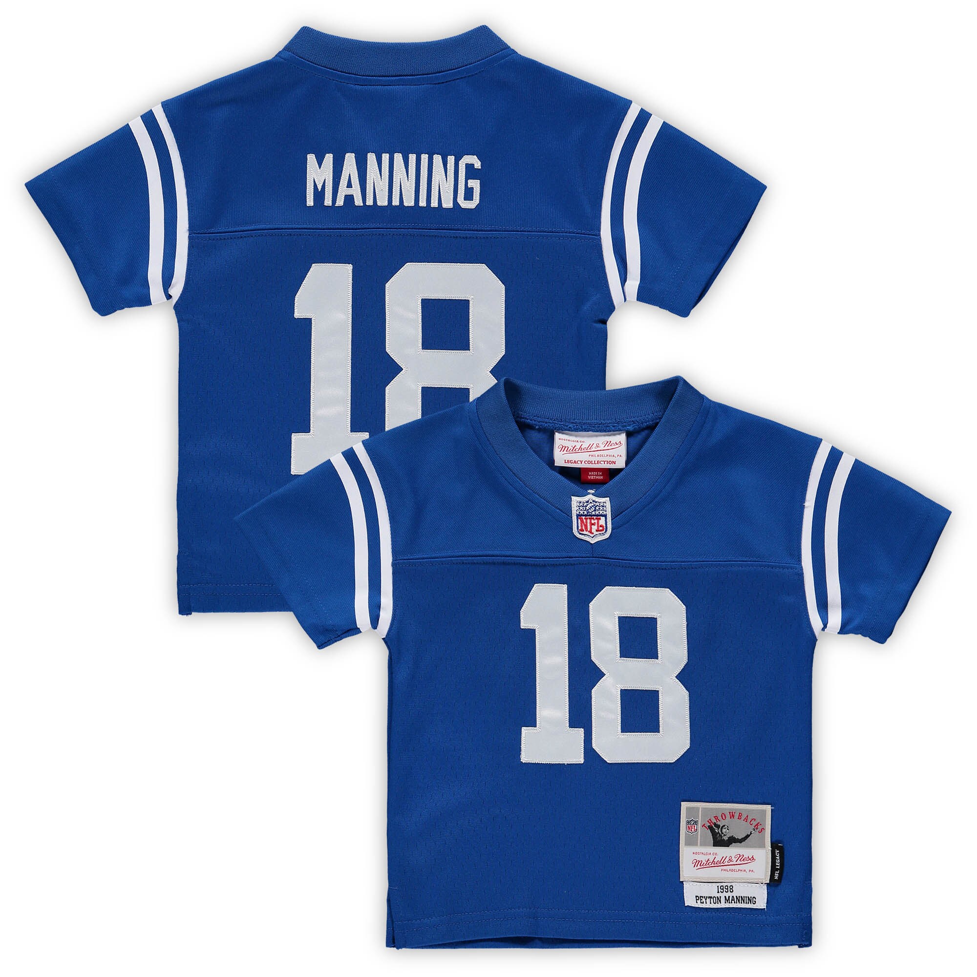 Infant Indianapolis Colts Peyton Manning Mitchell Ness Royal 1998 Retired Legacy NFL Jersey Men's