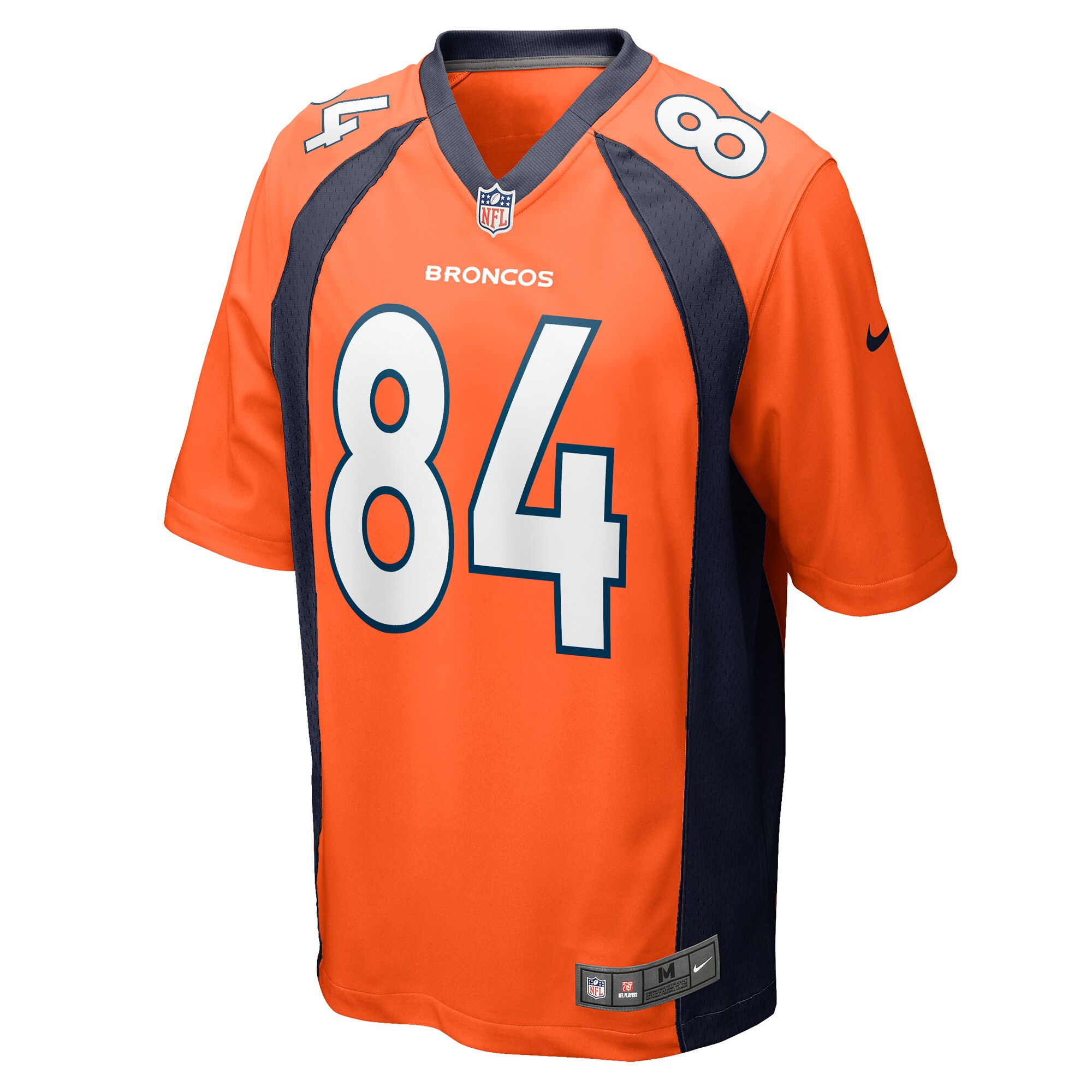 Denver Broncos Chris Manhertz Orange Game Player NFL Jersey Men's