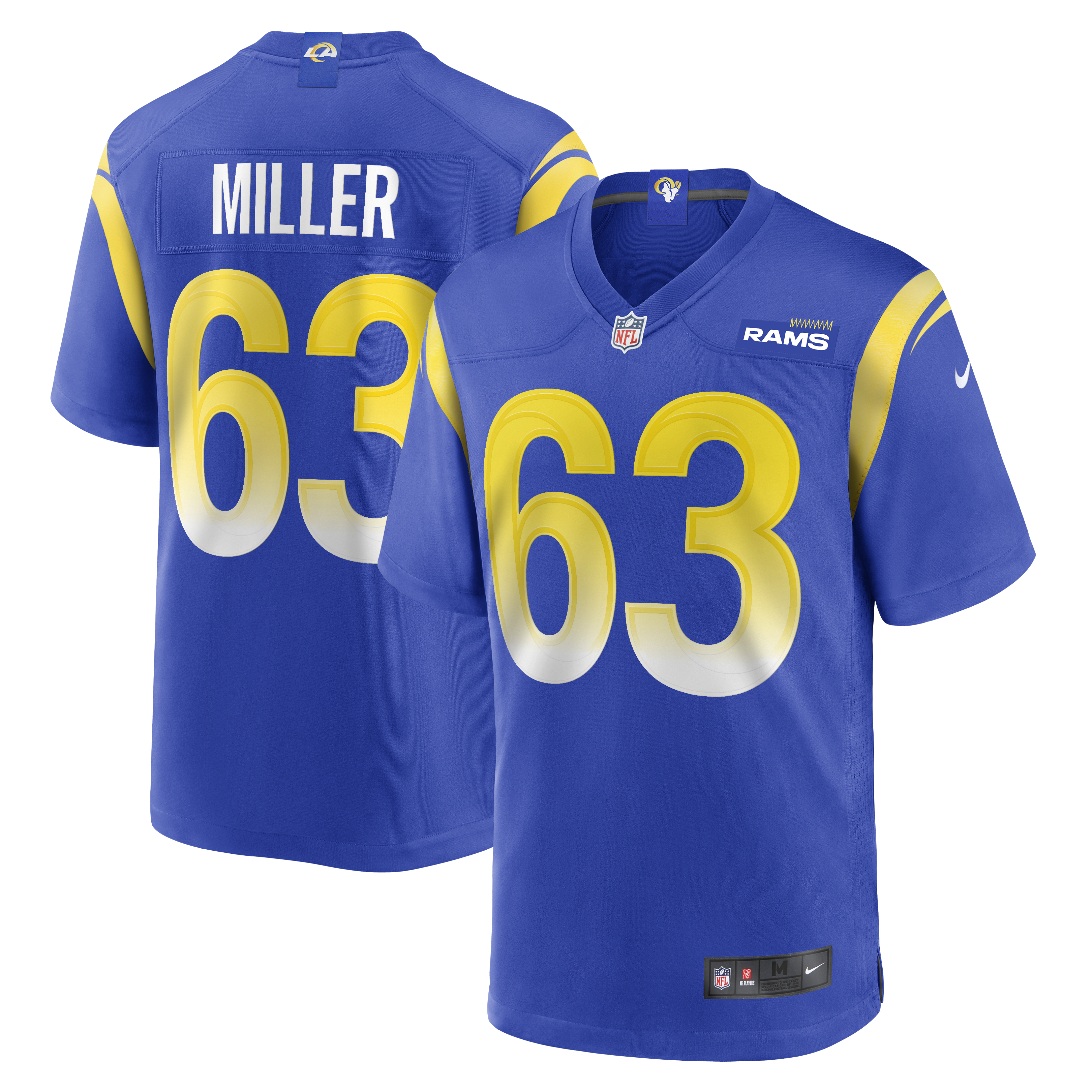 Los Angeles Rams Grant Miller Royal Game NFL Jersey Men's