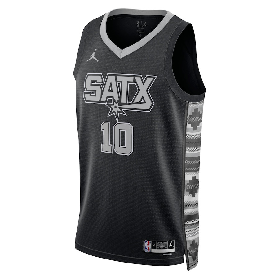 Jeremy Sochan 10 San Antonio Spurs Unisex Swingman Statement Edition Black NBA Jersey Unisex