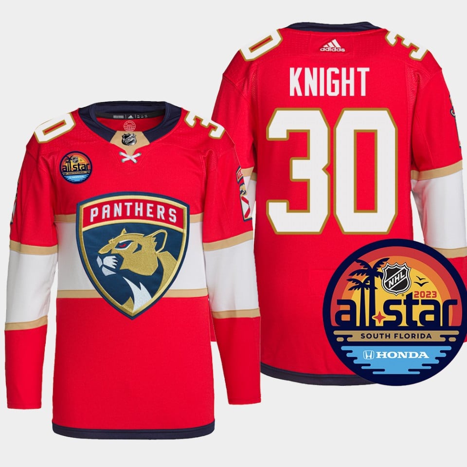 Spencer Knight 30 Florida Panthers Red 2023 All Star NHL Jersey Men's
