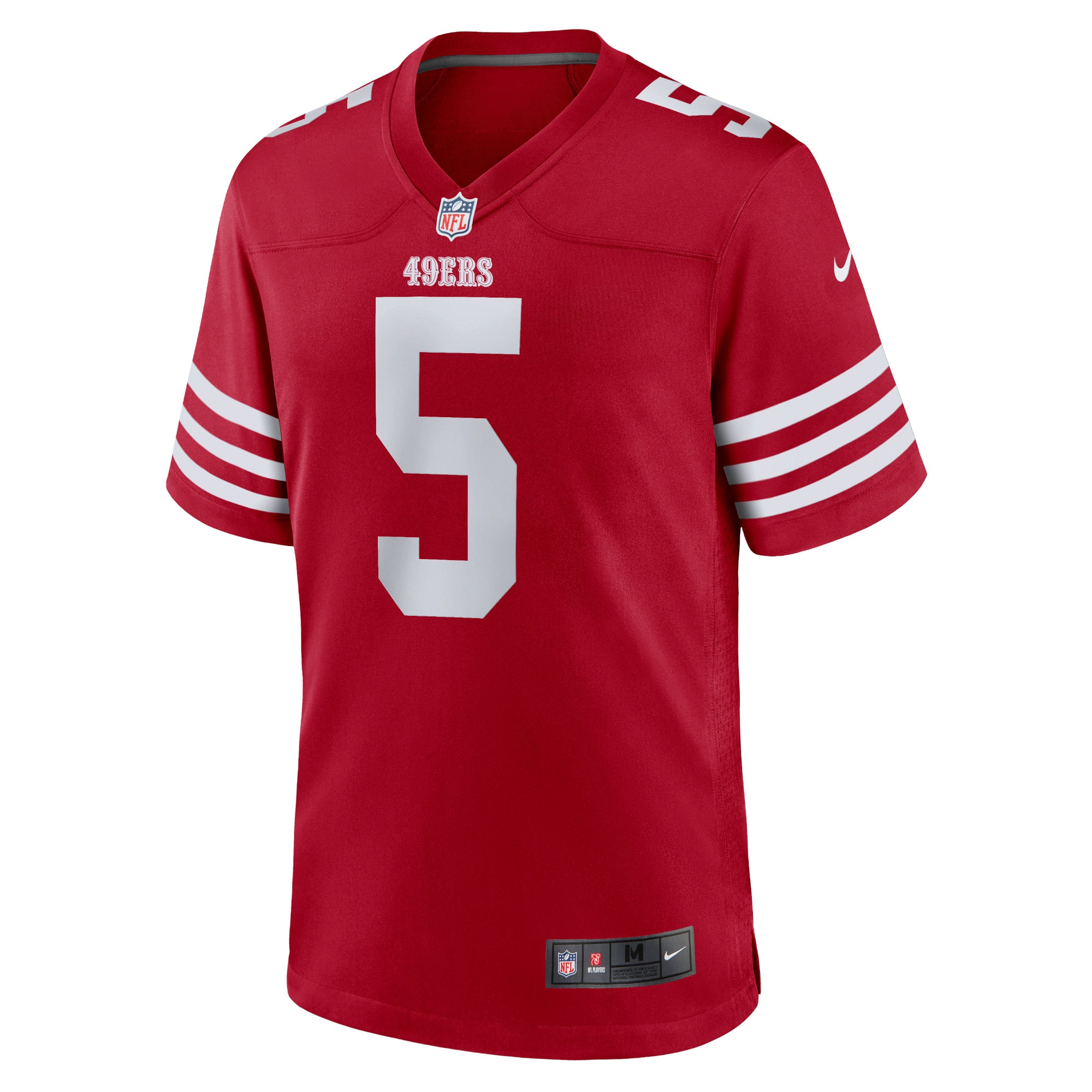 San Francisco 49ers Trey Lance Scarlet Team Game NFL Jersey Men's
