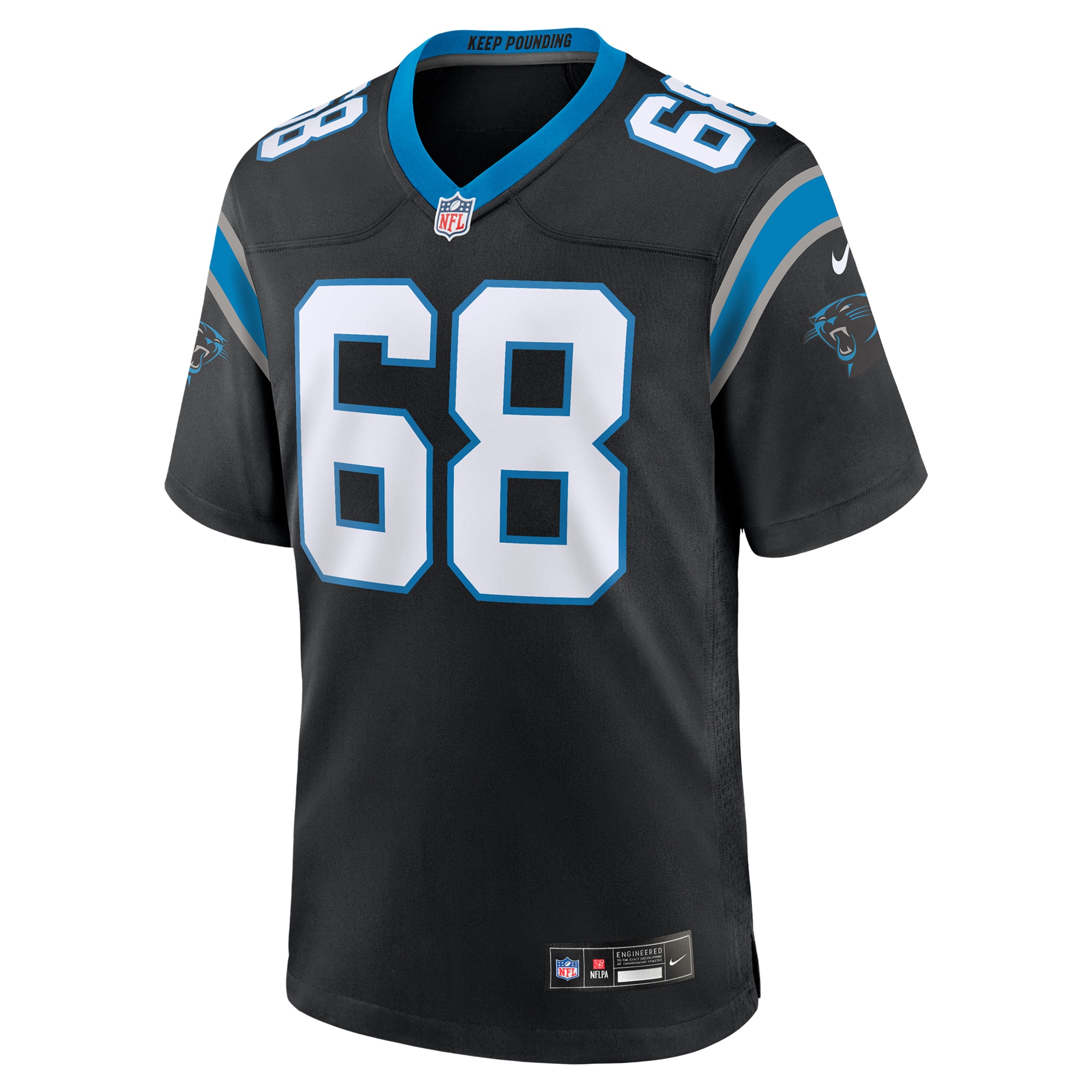 Carolina Panthers Damien Lewis Black Game NFL Jersey Men's