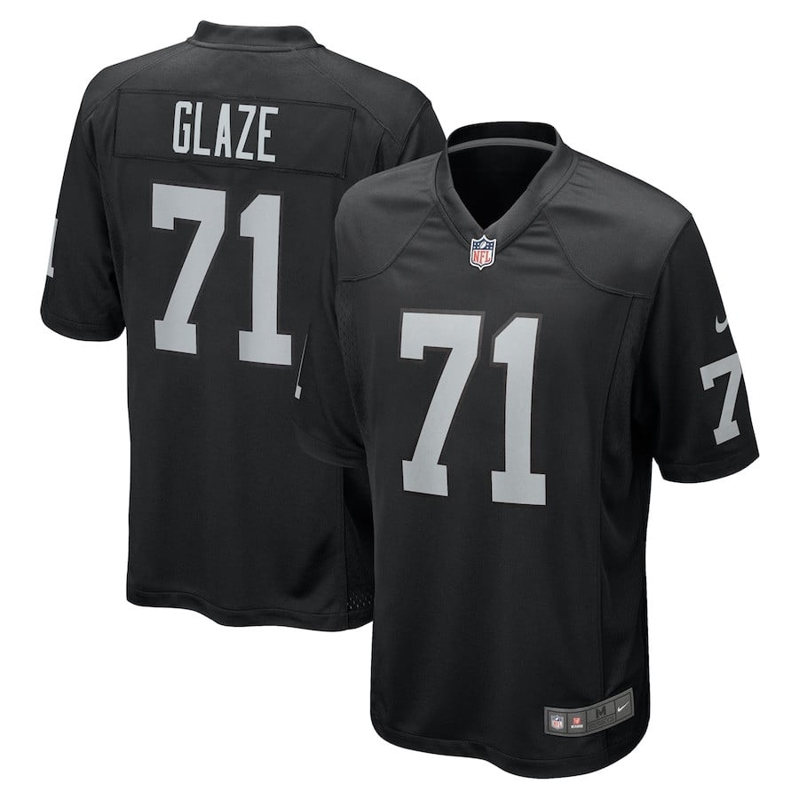 DJ Glaze 71 Las Vegas Raiders Team Game Black NFL Jersey Men's