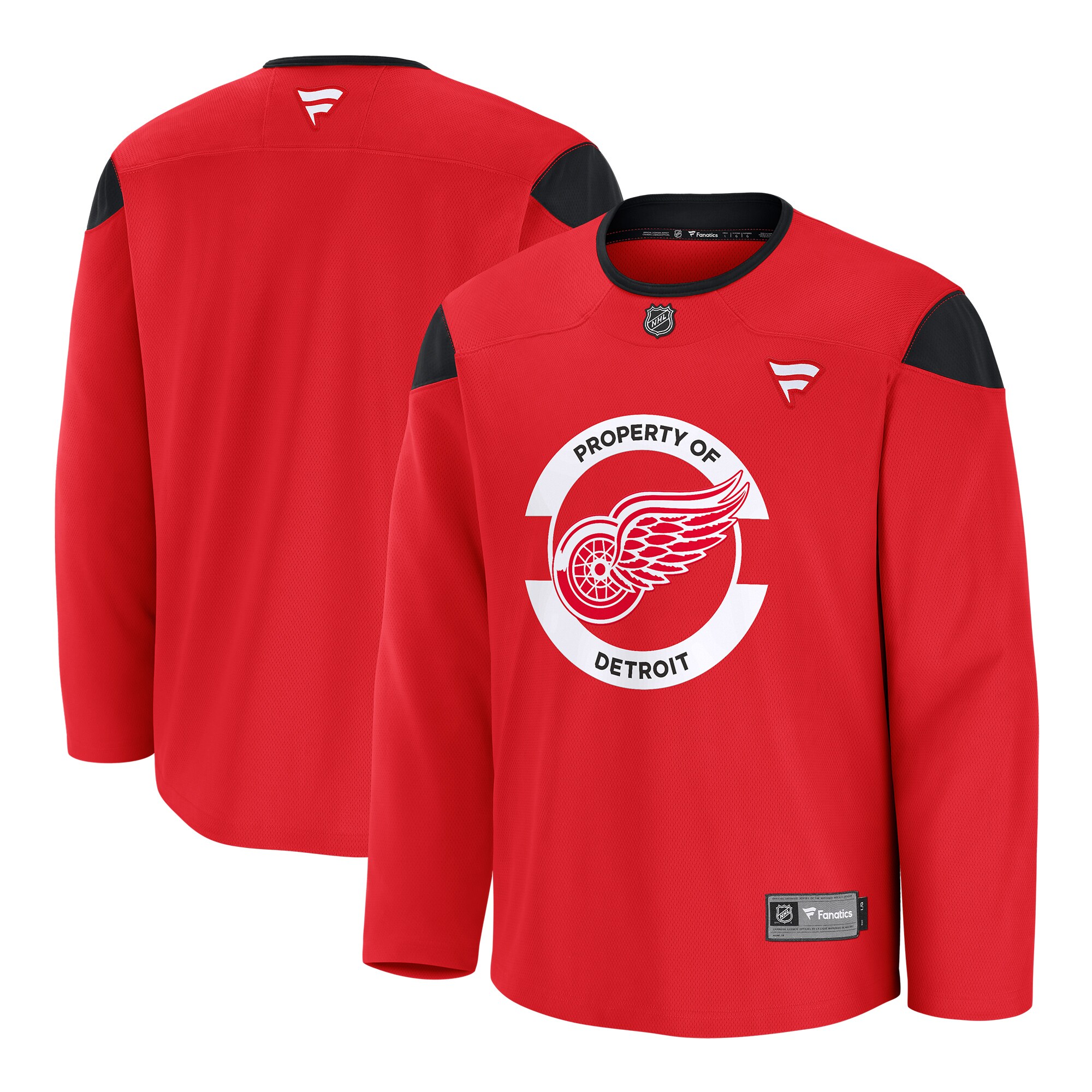 Detroit Red Wings Red Home Practice NHL Jersey Men's