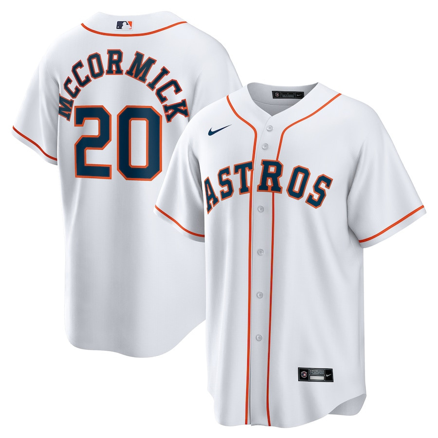 Chas McCormick 20 Houston Astros Home Player White MLB Jersey Men's