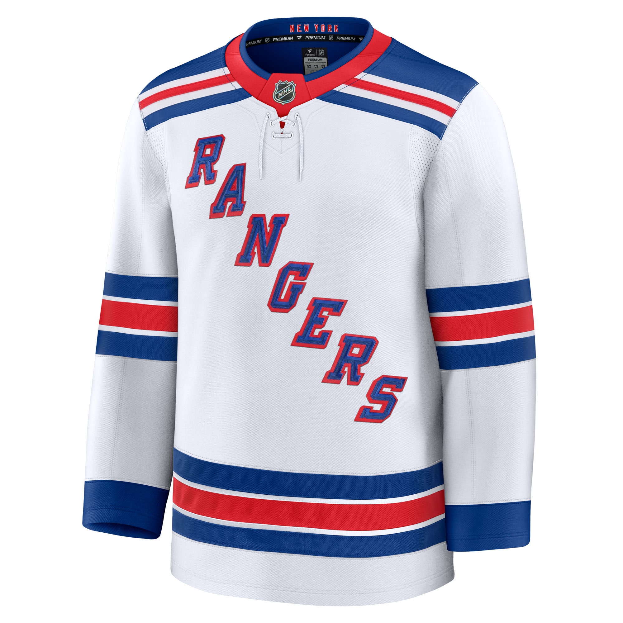 New York Rangers White Away Premium NHL Jersey Men's