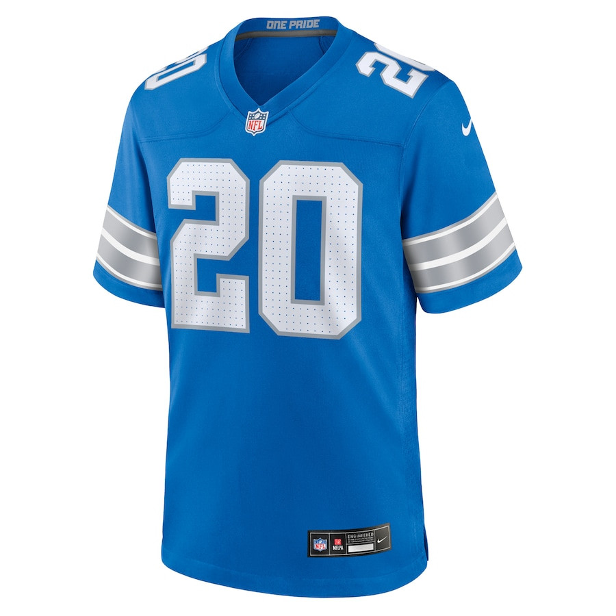 Barry Sanders 20 Detroit Lions Retired Player Game Blue, Men NFL Jersey Men's