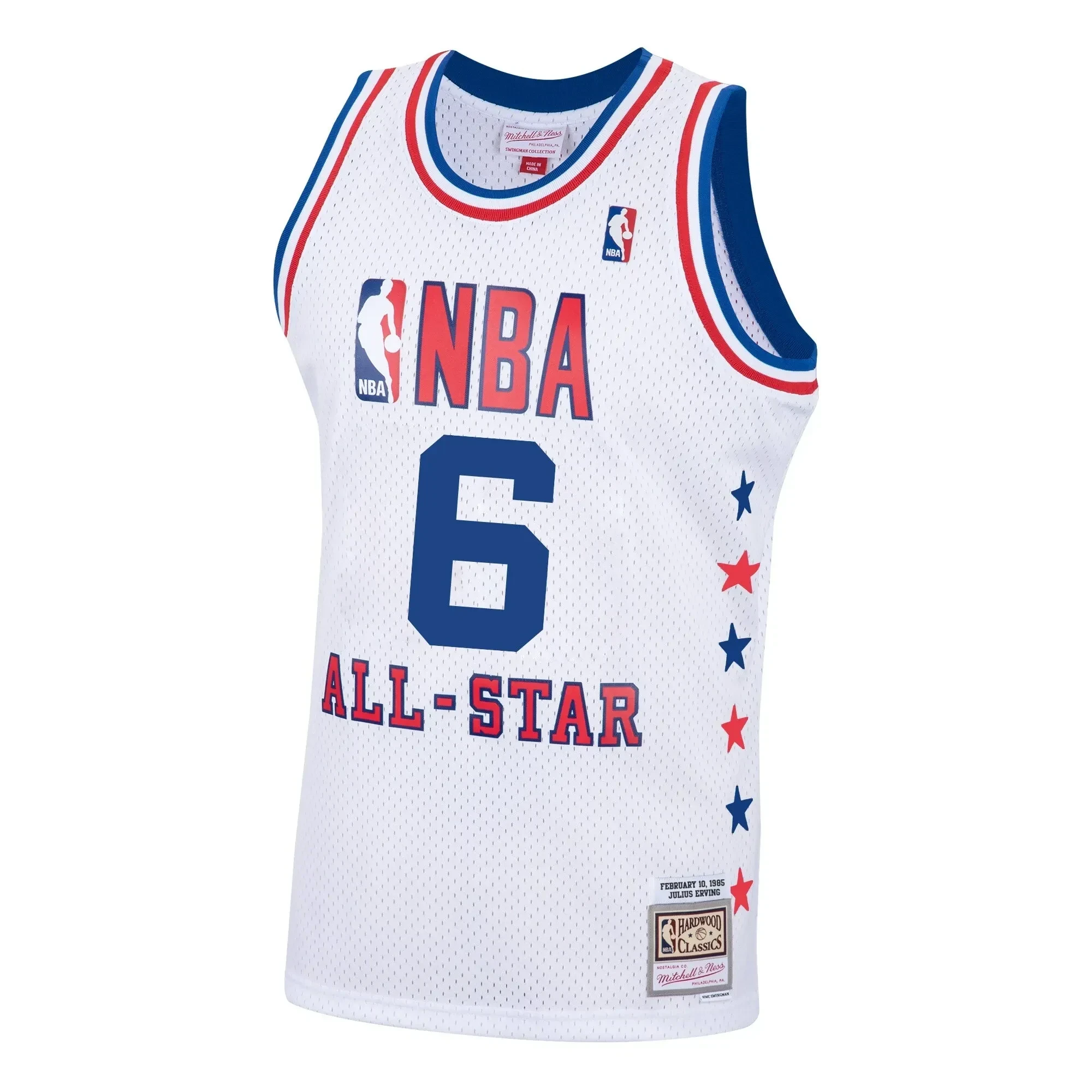 Julius Erving Eastern Conference Mitchell Ness 1985 All Star Game Swingman White NBA Jersey Men's