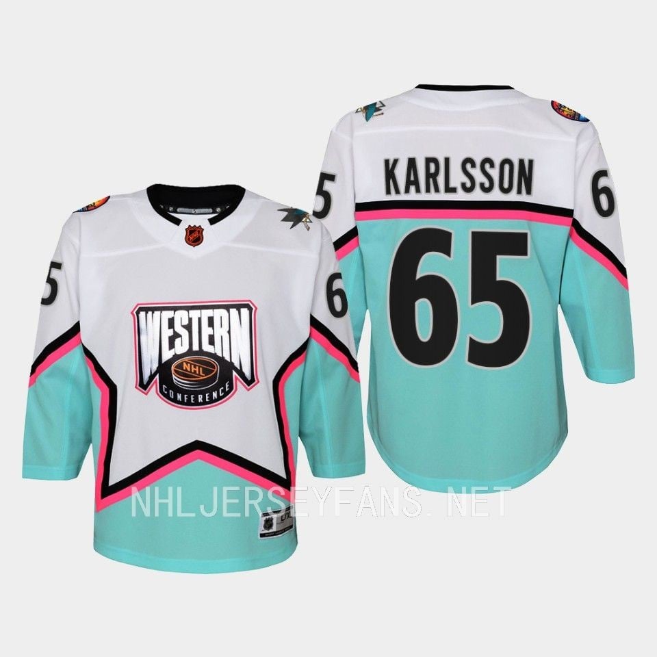 Erik Karlsson 65 San Jose Sharks 2023 All Star Game White Equipment NHL Jersey Men's