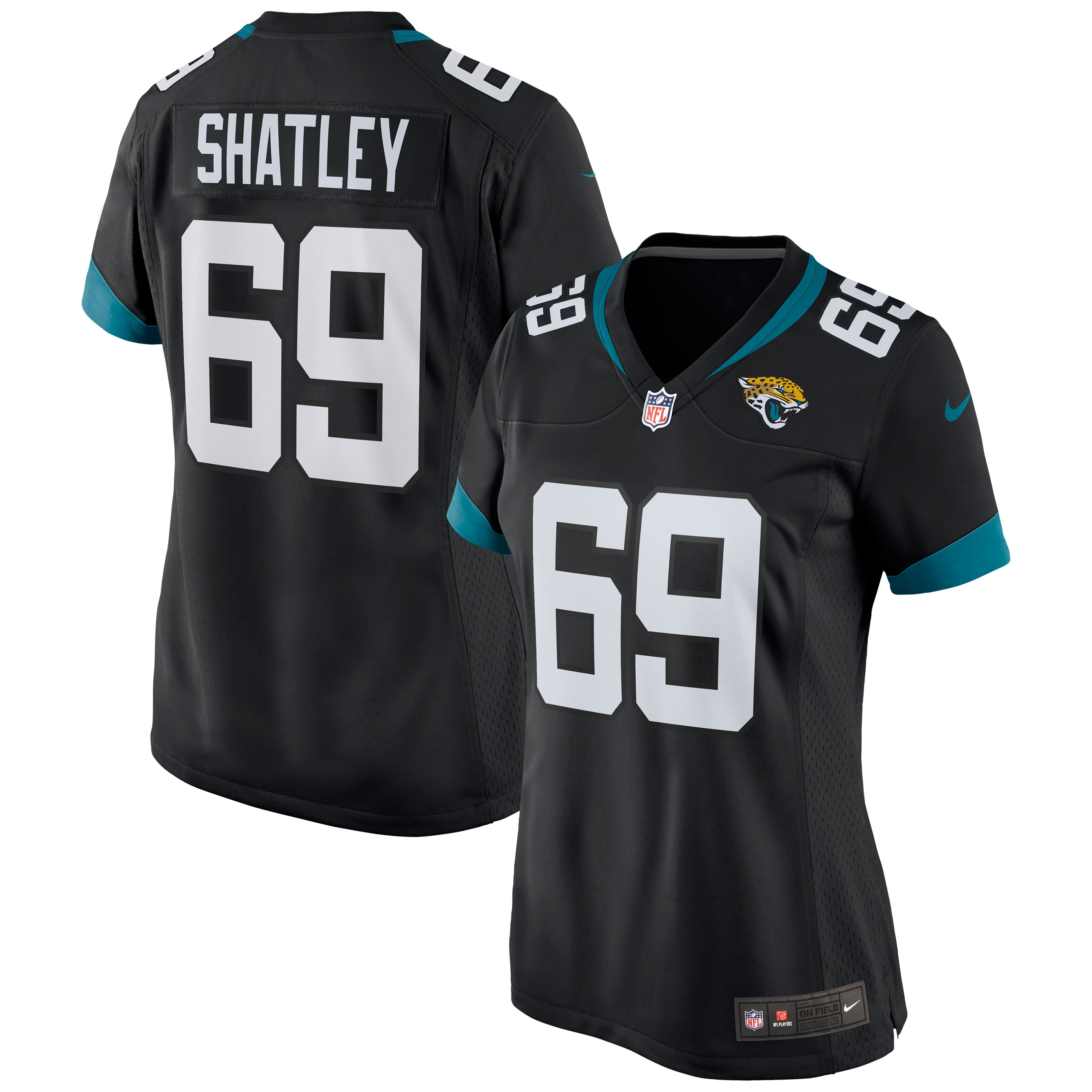Jacksonville Jaguars Tyler Shatley Black Game NFL Jersey Women's