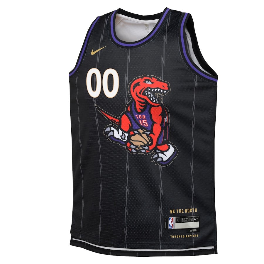 Toronto Raptors 2024/25 Swingman Custom City Edition Black NBA Jersey Youth