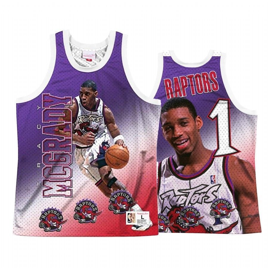 Toronto Raptors Tracy Mcgrady 1 Behind The Back NBA Jersey Men's