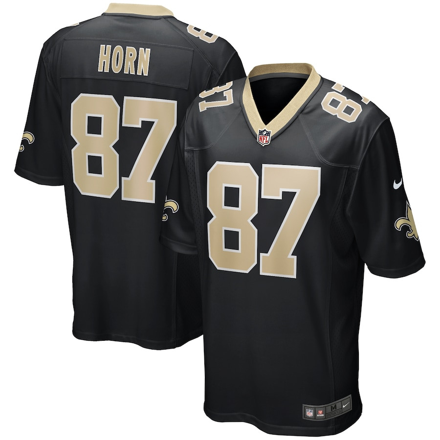 Joe Horn 87 New Orleans Saints Game Retired Black NFL Jersey Men's