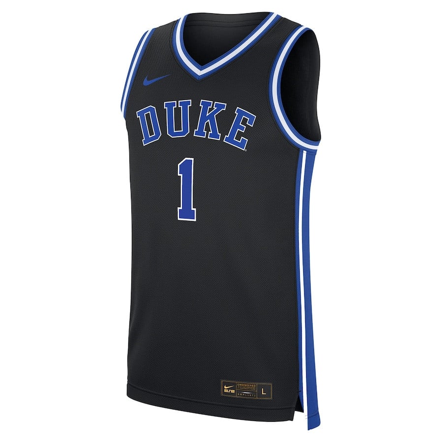 Duke Blue Devils Alternate Black #1 NCAA Jersey Men's