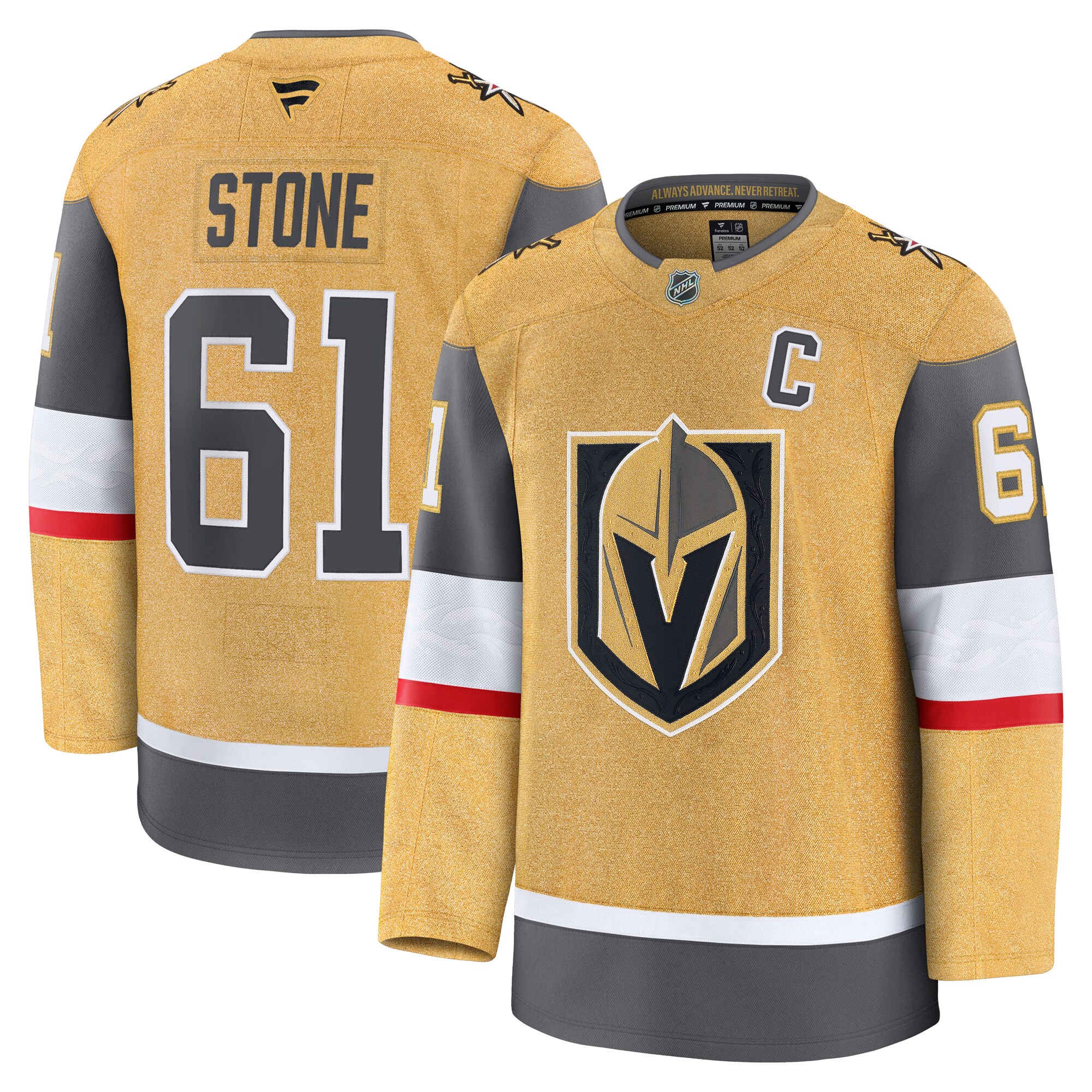 Vegas Golden Knights Mark Stone Gold Home Premium NHL Jersey Men's