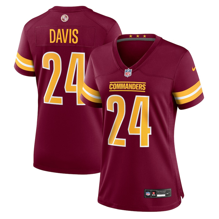 Michael Davis 24 Washington Commanders Game Burgundy NFL Jersey Women's