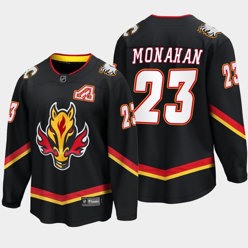 Calgary Flames Sean Monahan 23 Alternate Black Breakaway Player NHL Jersey Men's