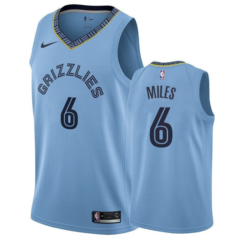Memphis Grizzlies C.j. Miles 6 Statet Blue NBA Jersey Men's