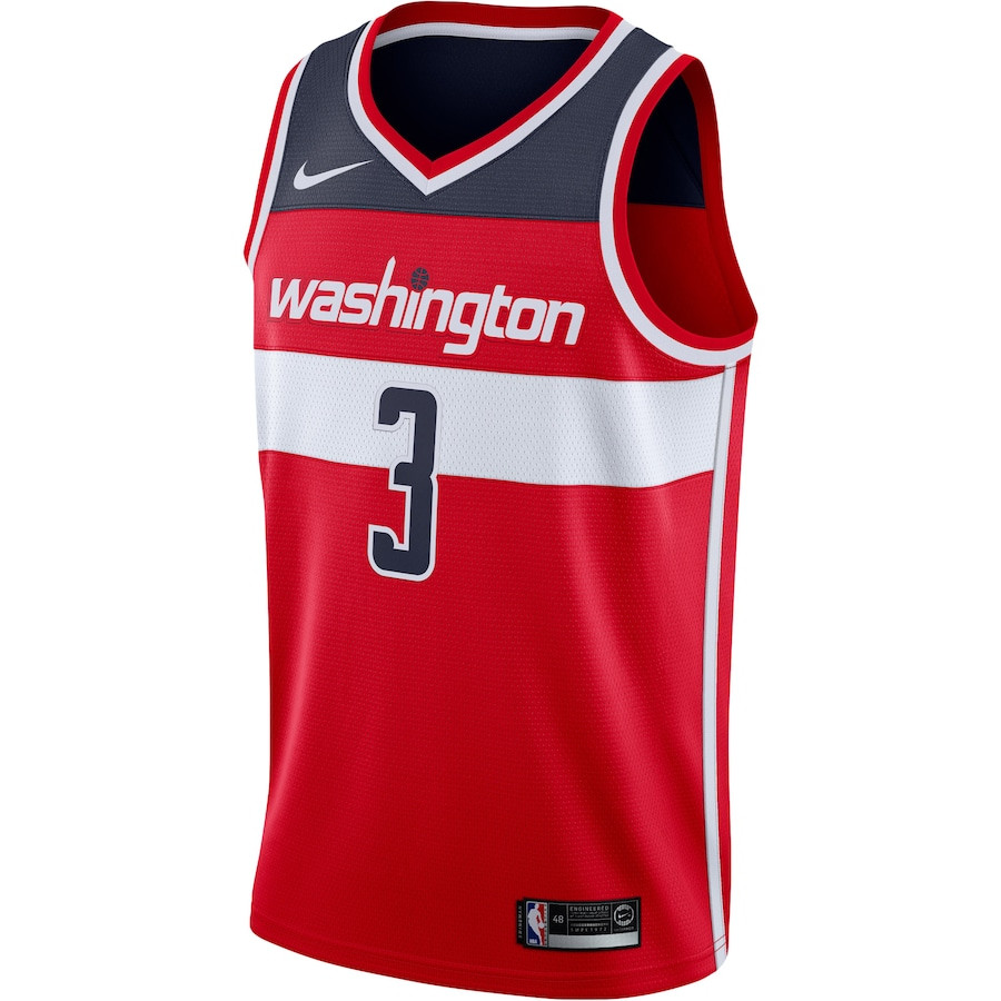 Bradley Beal 3 Washington Wizard Unisex Swingman Icon Edition Red NBA Jersey Unisex
