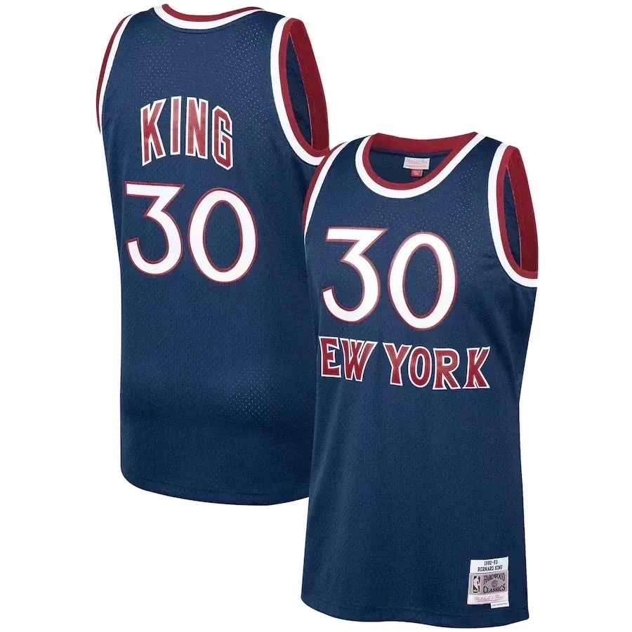 Bernard King New York Knicks Mitchell Ness 1982-83 Hardwood Classics Swingman Player Navy NBA Jersey Men's