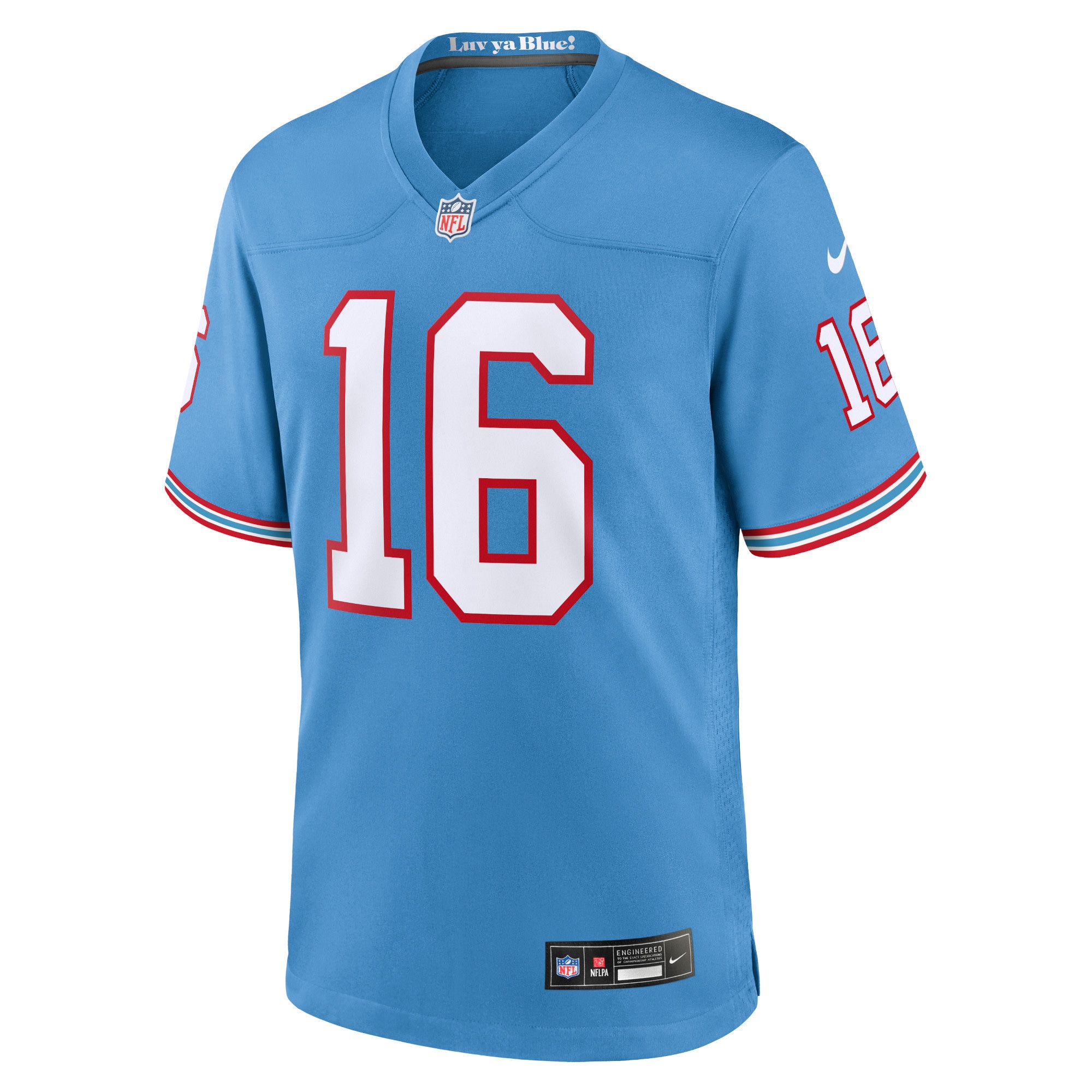 Tennessee Titans Treylon Burks Light Blue Oilers Throwback Alternate Game Player NFL Jersey Men's