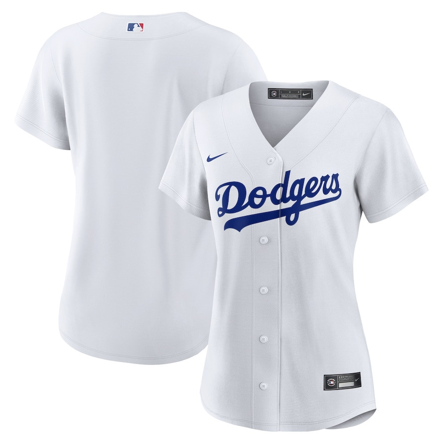 Los Angeles Dodgers Home Blank White MLB Jersey Women's