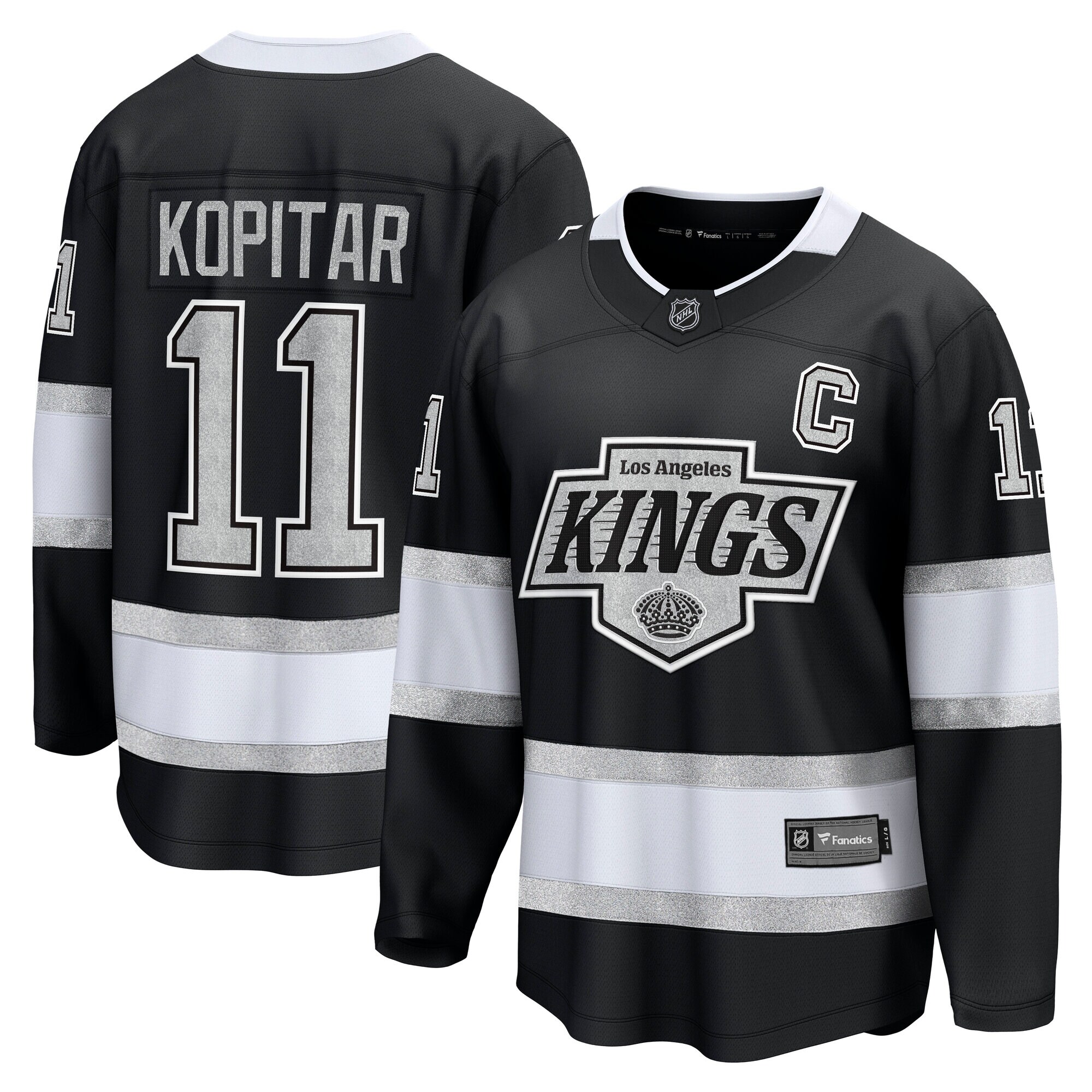 Los Angeles Kings Anze Kopitar Black Home Premier Breakaway Player NHL Jersey Men's