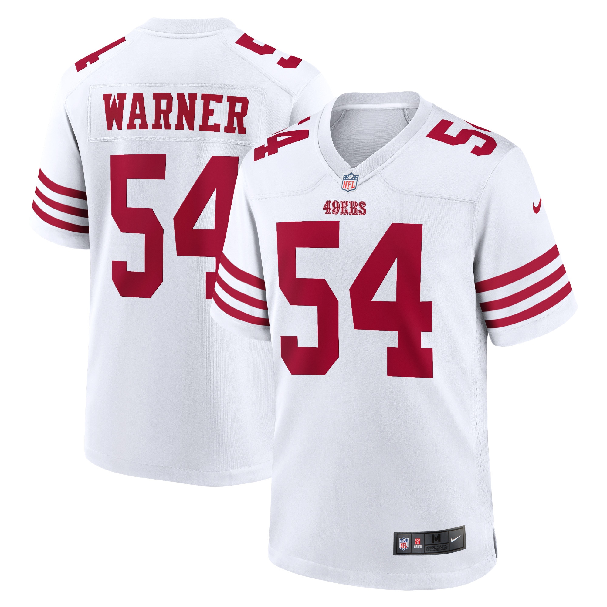San Francisco 49ers Fred Warner White Player Game NFL Jersey Men's