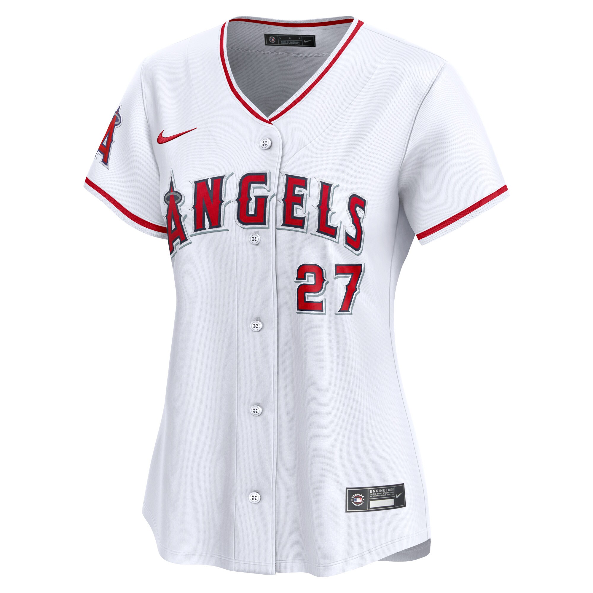 Los Angeles Angels Mike Trout White Home Limited Player MLB Jersey Women's