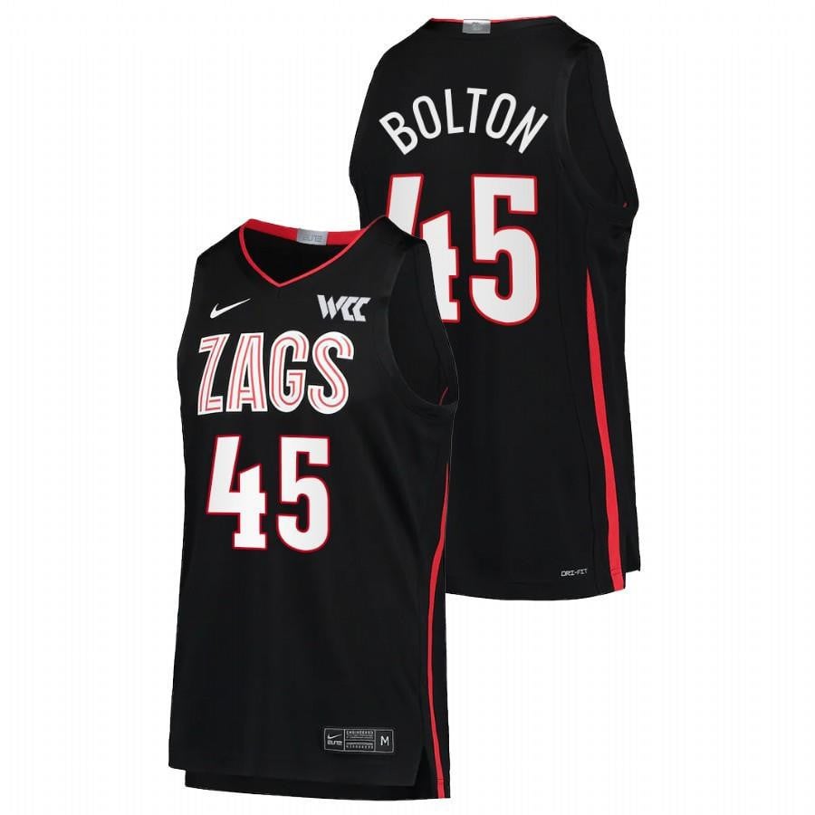 Gonzaga Bulldogs Rasir Bolton 45 2022 Black College Limited NCAA Jersey Men's