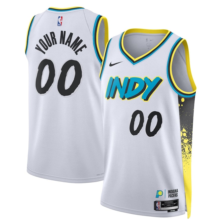 Indiana Pacers Unisex 2024/25 Custom Swingman City Editio White NBA Jersey Unisex