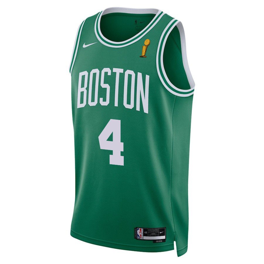 Jrue Holiday 4 Boston Celtics 2024 FINALS CHAMPIONS Icon Edition Kelly Green NBA Jersey Men's
