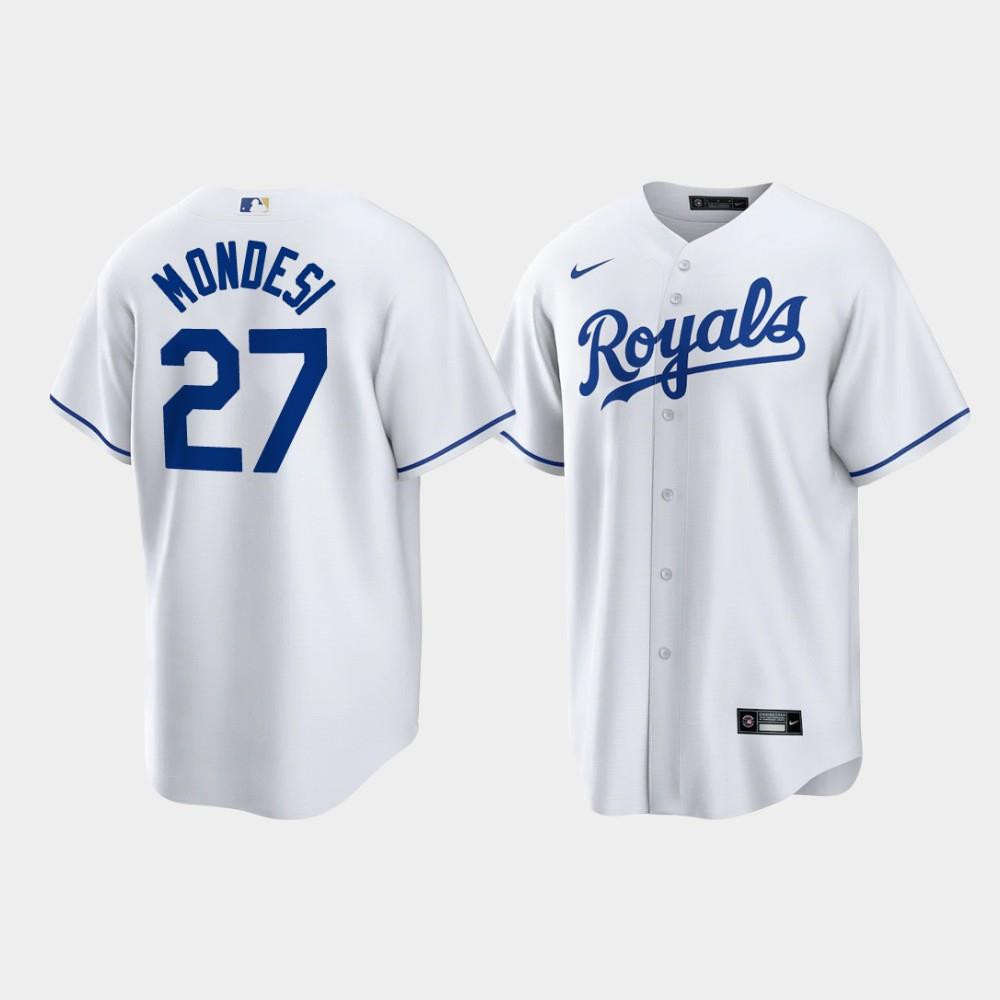 Adalberto Mondesi 27 Kansas City Royals White Home Player MLB Jersey Men's