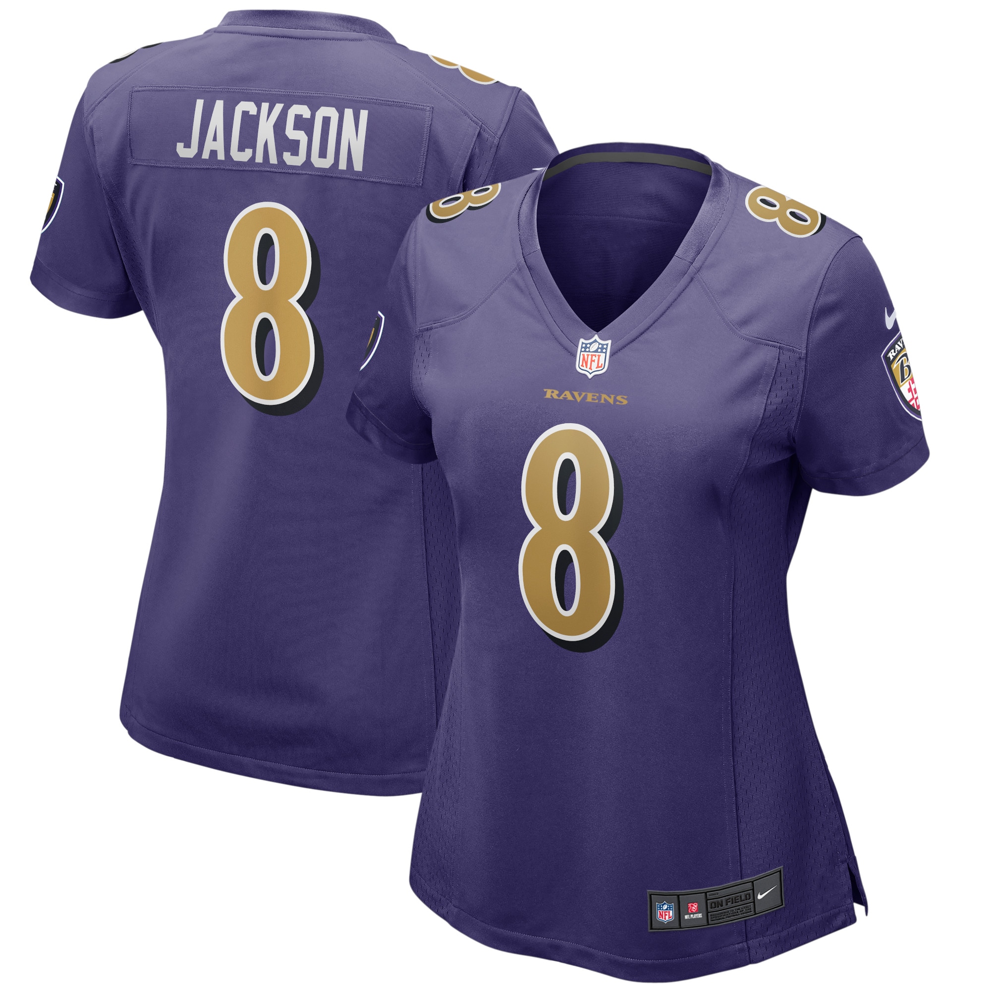 Baltimore Ravens Lamar Jackson Purple Alternate Game Player NFL Jersey Women's