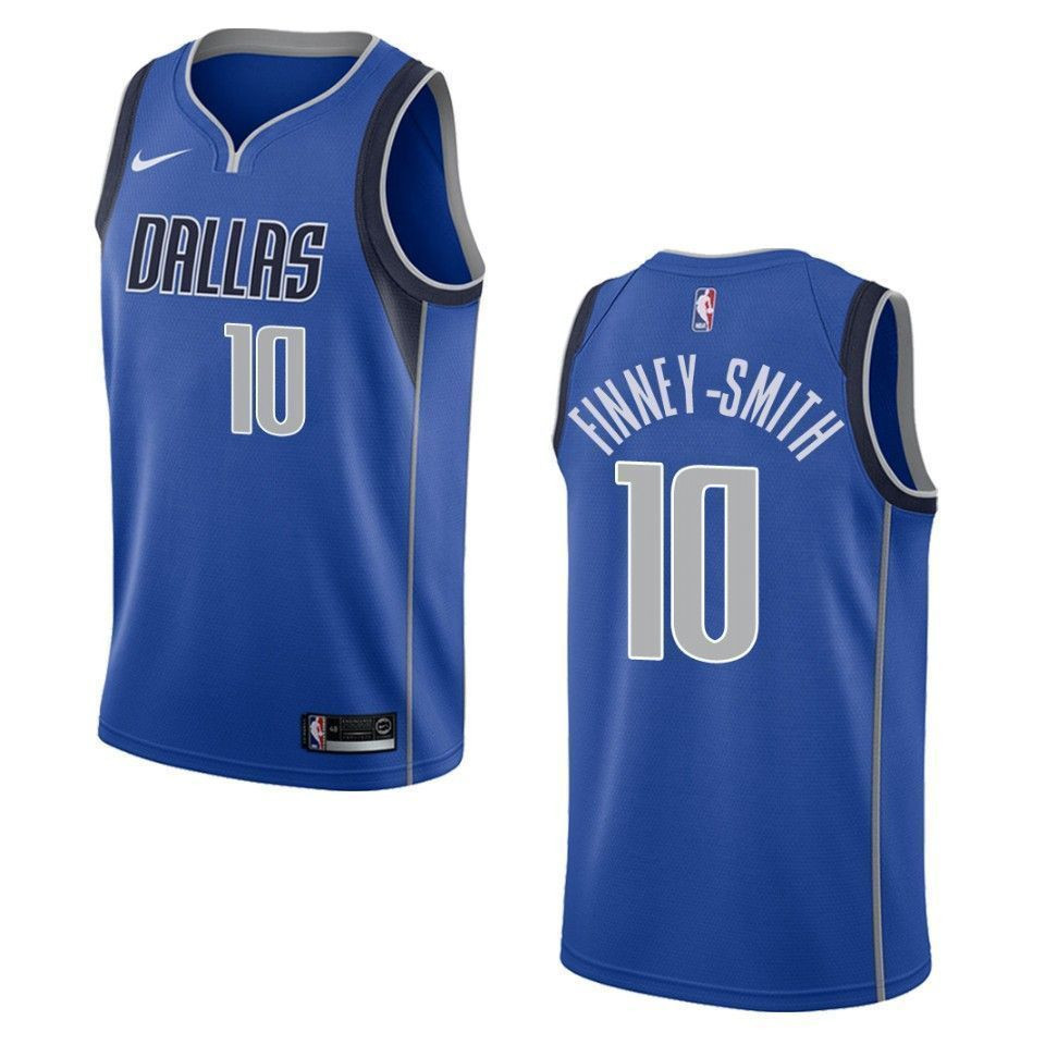 Dallas Mavericks 10 Dorian Finney-smith Icon Swingman Blue NBA Jersey Men's