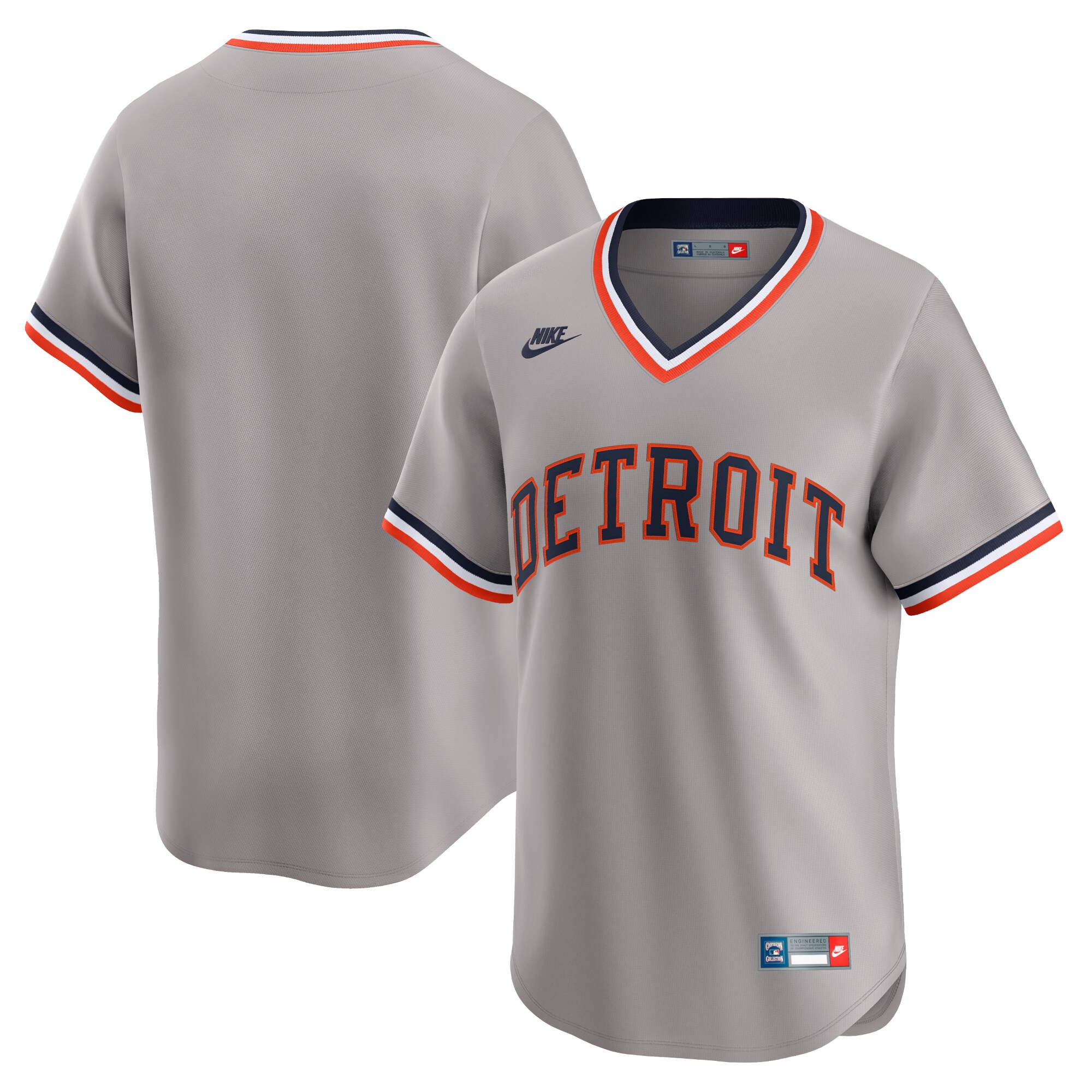 Detroit Tigers Gray Cooperstown Collection Limited MLB Jersey Men's