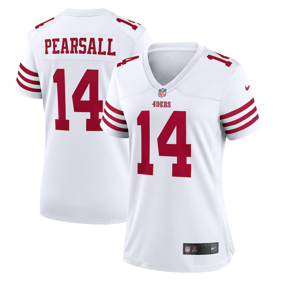 Ricky Pearsall 14 San Francisco 49ers White Game White NFL Jersey Women's