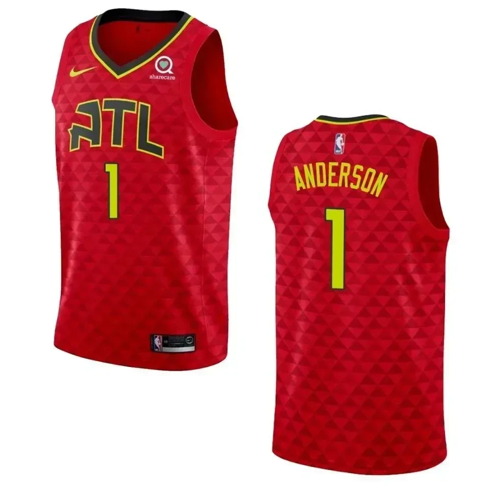 Atlanta Hawks 1 Justin Anderson Statement Swingman Red NBA Jersey Men's