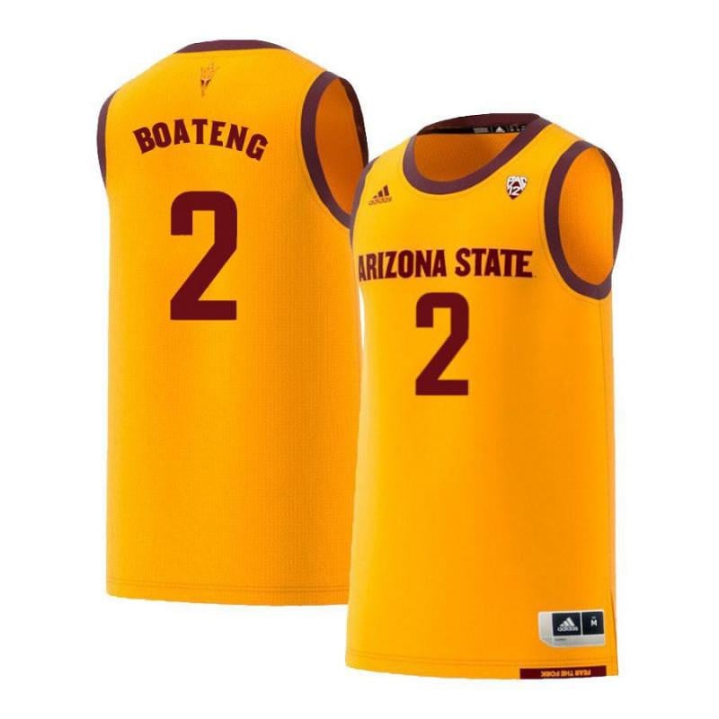 2 Eric Boateng Yellow Retro Arizona State Sun Devils NCAA Jersey Men's