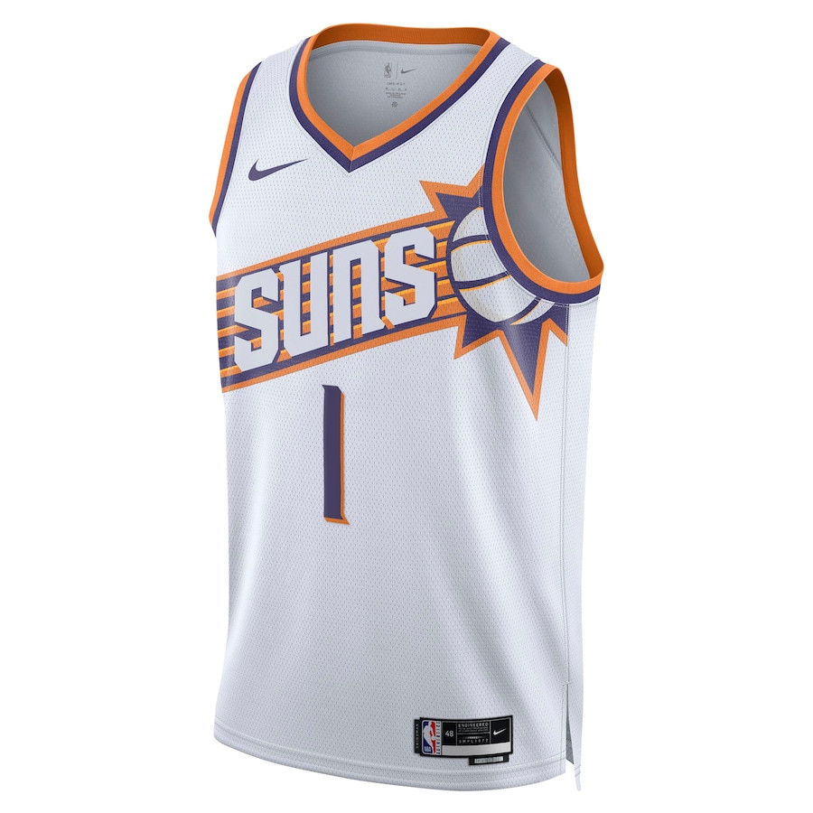 Devin Booker 1 Phoenix Suns 2023/24 Swingman Association Editio White NBA Jersey Men's