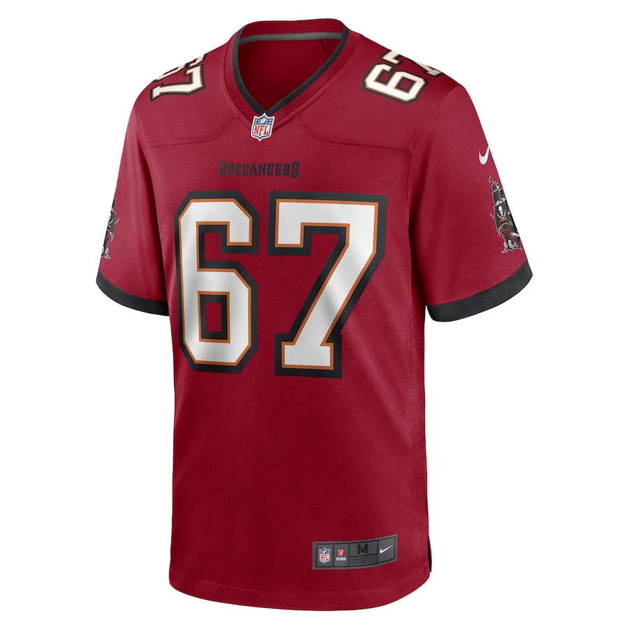 Luke Goedeke 67 Tampa Bay Buccaneers Game Red NFL Jersey Men's