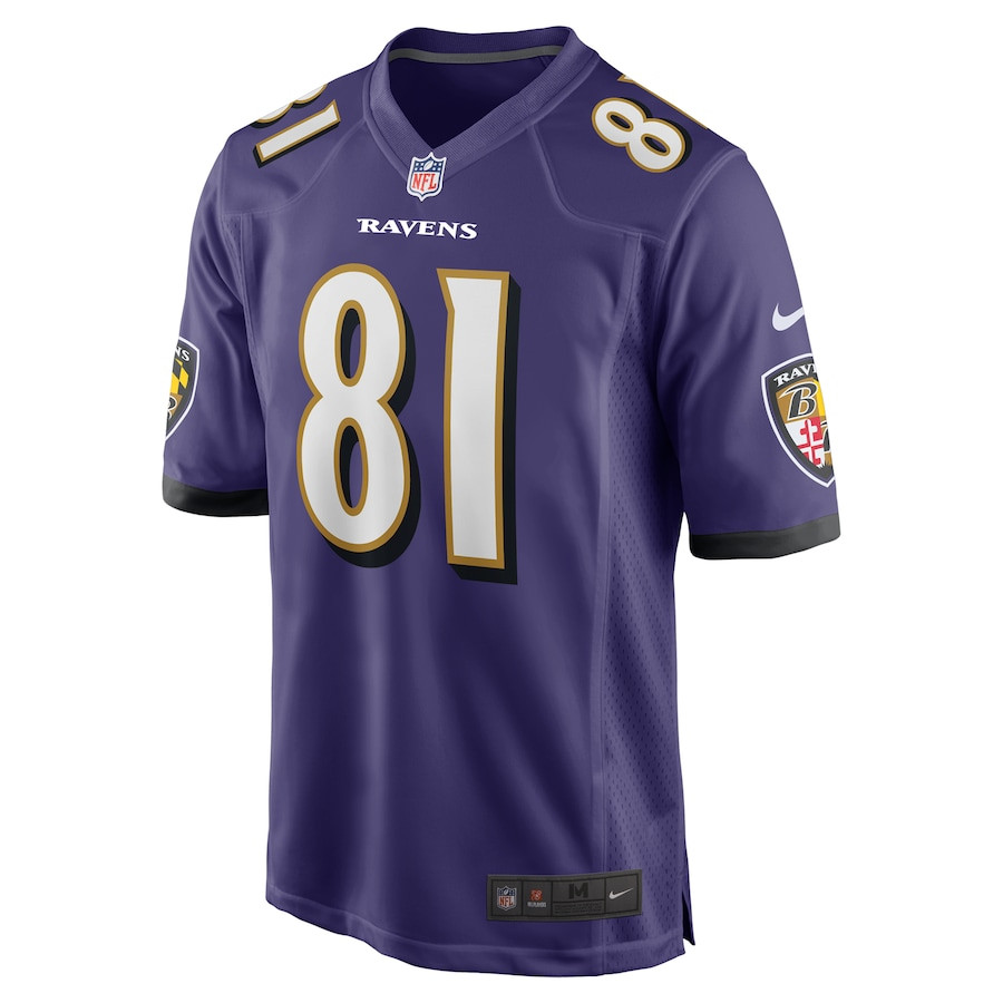 Devontez Walker 81 Baltimore Ravens Team Game Purple NFL Jersey Men's
