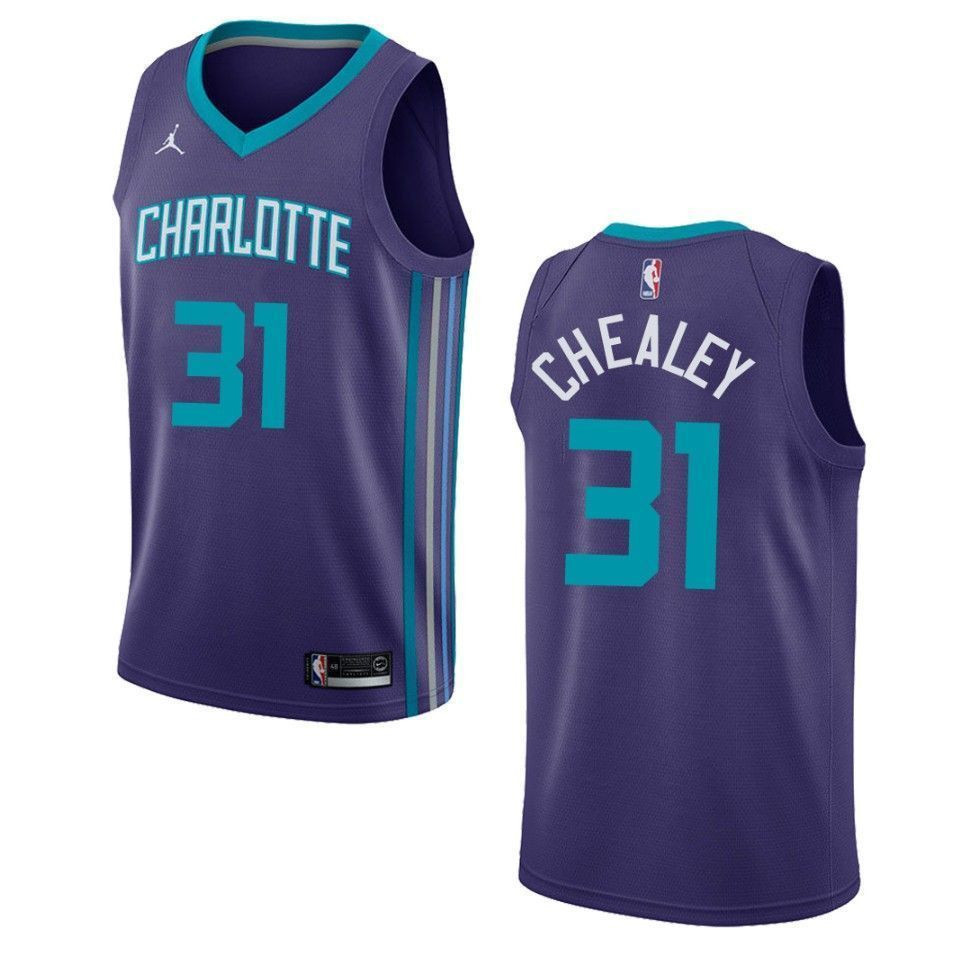 Charlotte Hornets 31 Joe Chealey Statement Swingman Purple NBA Jersey Men's